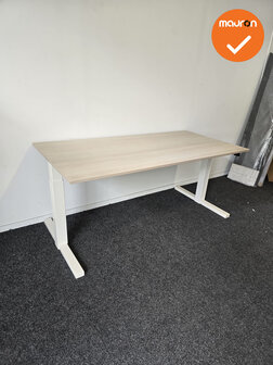 Gispen TM Bureau - Slinger verstelbaar - 160x80 - Wit onderstel