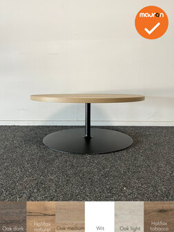 Vergadertafel - Laag model - rond - 120 cm - Bladkleur naar keuze