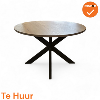 Huren: Mauforce Ronde tafel - 120 cm - Zwarte stervoet