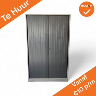 Huren: Roldeurkast - Ahrend - 195x120x45cm - Antraciet- Refurbished