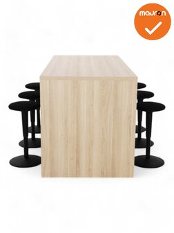 Hoge tafel WOOD - 220x100 cm - Scandinavisch Eiken