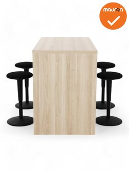 Hoge tafel WOOD -160x80 cm - in 3 kleuren - Scandinavisch eiken