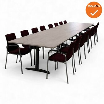 Vergadertafel - Ahrend 400x100 - Ahrend 500 - Bestaand uit 2 bladen - Leverbaar in 6 kleuren