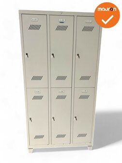 Refurbished Lockerkast Overtoom - 6 deurs - inclusief sleutels