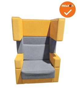 Akoestische design Fauteuil - Oranje / grijs - refurbished