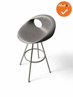 Barkruk - Tonon - Up chair - antraciet - chroom onderstel