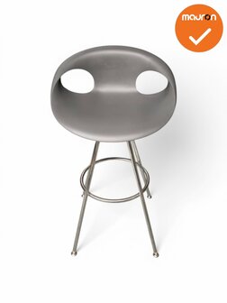 Barkruk - Tonon - Up chair - antraciet - chroom onderstel