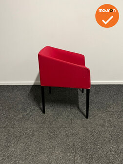 Fauteuil ontvangststoel - Arper Saari - rood 