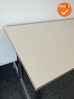 Steelcase - klaptafel op Wielen - 180x90 - chroom frame - Wit bestaand blad 