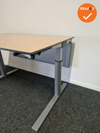 Gispen TM Bureau - Slinger verstelbaar - 120x80 - Inclusief zichtschot