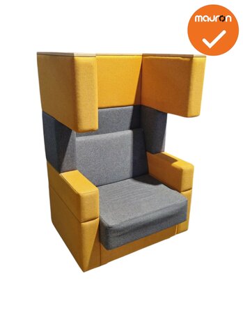 Akoestische design Fauteuil - Oranje / grijs - refurbished