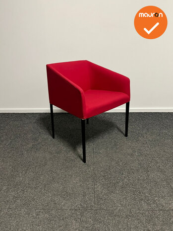 Fauteuil ontvangststoel - Arper Saari - rood 