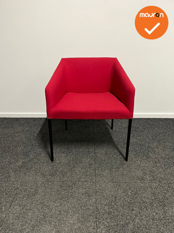 Fauteuil ontvangststoel - Arper Saari - rood 