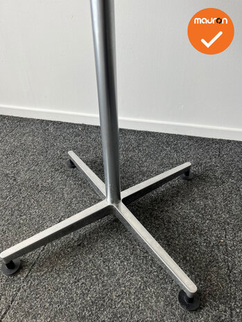 Bijzettafel - grijs onderstel - bestaand wit blad - Ø60 cm - hoogte 74cm