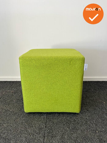 Rohde & Grahl - Poef - met wielen - 45x45x45cm - Licht groen