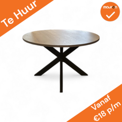 Huren: Mauforce Ronde tafel - 120 cm - Zwarte stervoet