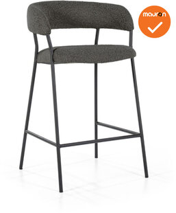 Troy - Barkruk - Copenhage Antraciet - zithoogte 67.5cm