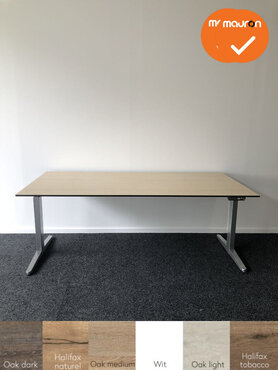 Ahrend Balance Bureau - Elektrisch - Zilvergrijs onderstel - 160x80 - Bladkleur naar keuze