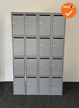 Lockerkast - 198x120x45 - 16 lockers - Inclusief sleutels