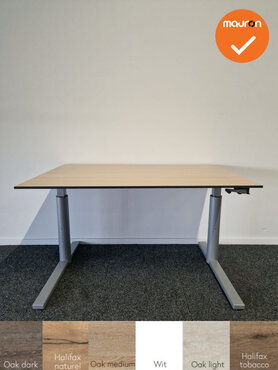 Gispen TM Bureau - Slinger verstelbaar - 120x80 - zilvergrijs onderstel