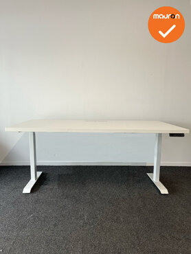 Refurbished - HonMove zit-sta bureau - 180x90 - wit onderstel - gebruikt wit blad